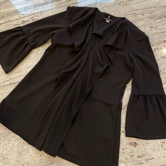 Tommy Hilfiger 3/4 bell sleeves open jacket blazer size 12 - Picture 8 of 9